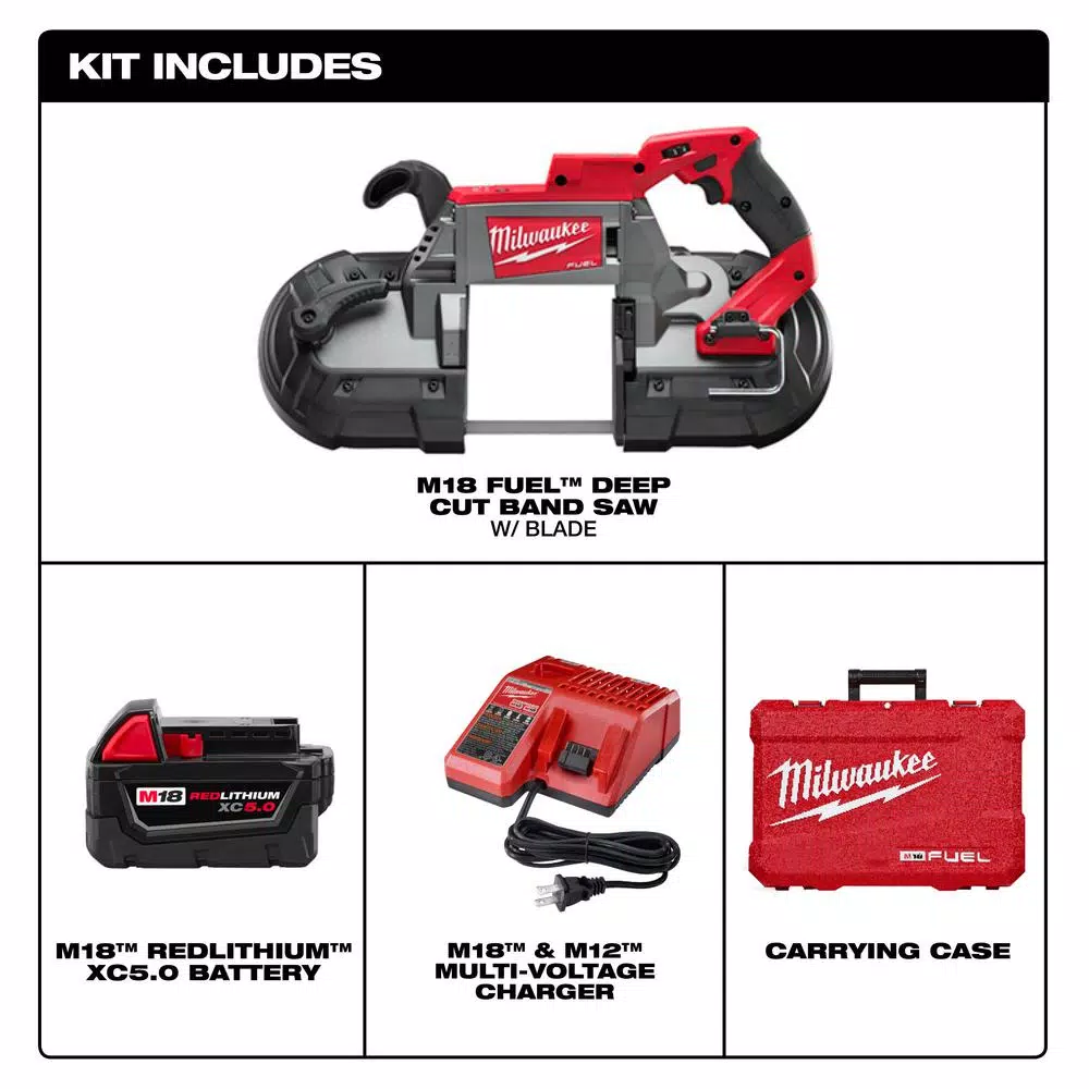Wholesale 🔥 Milwaukee M18 FUEL 18-Volt Lithium-Ion Brushless Cordless Deep Cut Band Saw With One 5.0 Ah Battery, Charger, Hard Case 👍 4 Wholesale 🔥 Milwaukee M18 FUEL 18-Volt Lithium-Ion Brushless Cordless Deep Cut Band Saw With One 5.0 Ah Battery, Charger, Hard Case 👍 - Image 2