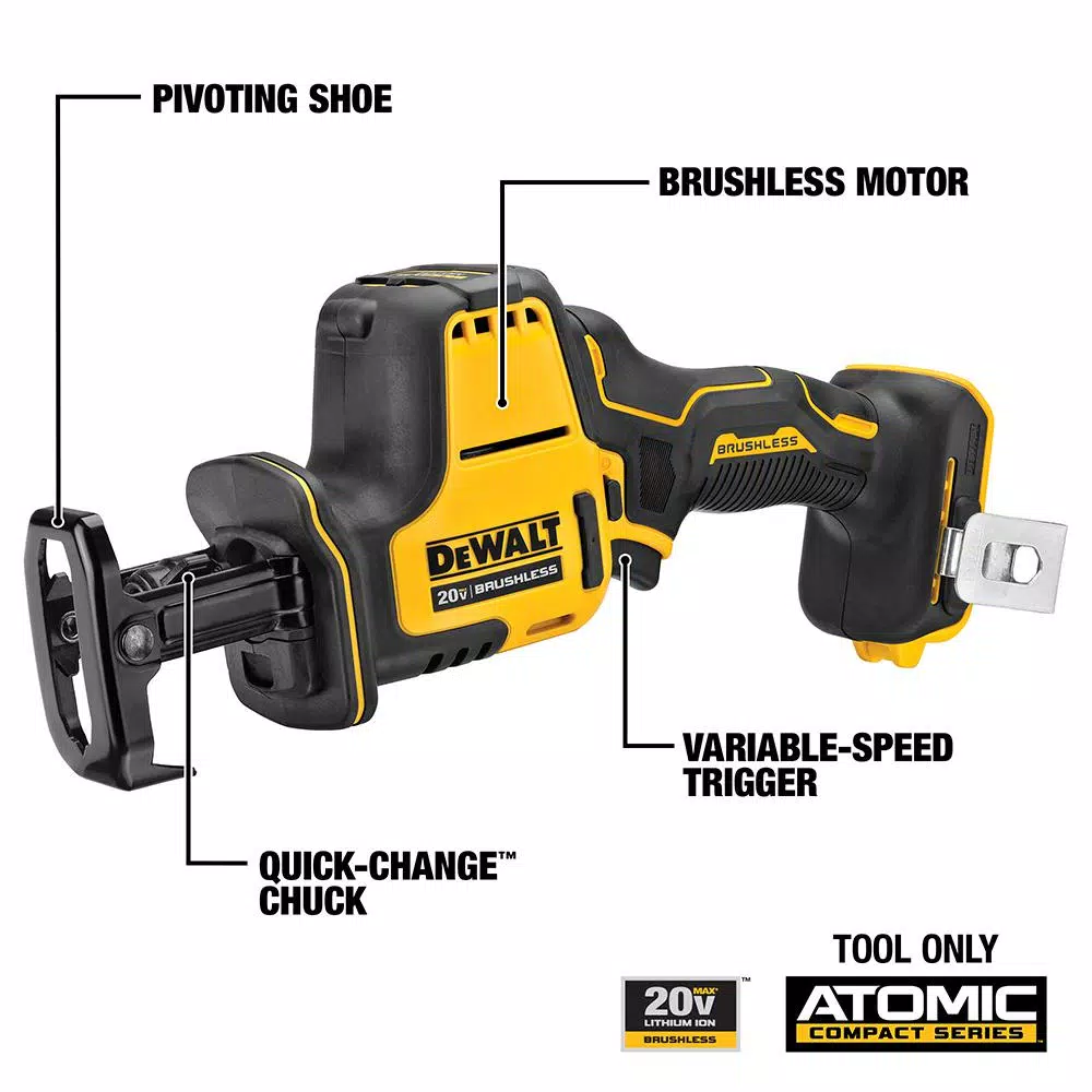Promo 😉 DEWALT ATOMIC 20-Volt MAX Cordless Brushless Compact Reciprocating Saw With (1) 5.0Ah Battery 🤩 3 Promo 😉 DEWALT ATOMIC 20-Volt MAX Cordless Brushless Compact Reciprocating Saw With (1) 5.0Ah Battery 🤩 - Image 2