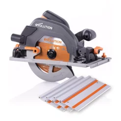 Deals 🥰 Evolution Power Tools 15 Amp 7-1/4 In. Circular Track Saw Kit With 40 In. Track, Electric Brake And Multi-Material Blade 💯