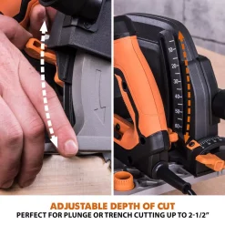 Deals 🥰 Evolution Power Tools 15 Amp 7-1/4 In. Circular Track Saw Kit With 40 In. Track, Electric Brake And Multi-Material Blade 💯 -Saws Sales Store unnamed file 1451