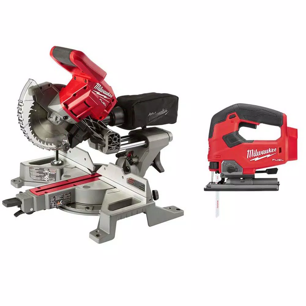 Cheap ๐ Milwaukee M18 FUEL 18-Volt Lithium-Ion Brushless 7-1/4 In. Cordless Dual Bevel Sliding Compound Miter Saw With Jig Saw ๐ 3 Cheap ๐ Milwaukee M18 FUEL 18-Volt Lithium-Ion Brushless 7-1/4 In. Cordless Dual Bevel Sliding Compound Miter Saw With Jig Saw ๐