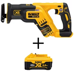 Promo 🛒 DEWALT 20-Volt MAX XR Cordless Brushless Compact Reciprocating Saw With (1) 20-Volt Battery 6.0Ah 🔔