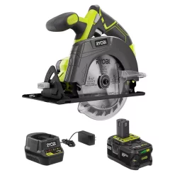 Coupon 😍 RYOBI 18-Volt ONE+ Cordless 5-1/2 In. Circular Saw With (1) 4.0 Ah Lithium-Ion Battery And 18-Volt Charger ⌛