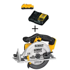 Best Pirce 👍 DEWALT 20-Volt MAX Cordless 6-1/2 In. Circular Saw With (1) 20-Volt Battery 3.0Ah & Charger ⌛