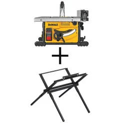 Best deal ๐ DEWALT 15 Amp Corded 8-1/4 In. Compact Jobsite Tablesaw With Bonus Compact Table Saw Stand ๐