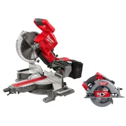 Buy 🥰 Milwaukee M18 FUEL 18-Volt Lithium-Ion Brushless 10 In. Cordless Dual Bevel Sliding Compound Miter Saw With 7-1/4 In. Circular Saw 🌟
