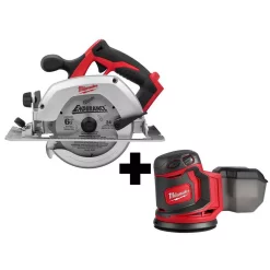 Deals 🧨 Milwaukee M18 18-Volt Lithium-Ion Cordless 6-1/2 In. Circular Saw With M18 5 In. Random Orbit Sander 🎁