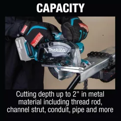 Promo 🧨 Makita 18V LXT Cordless 5-3/8 In. Metal Cutting Saw With Electric Brake & Chip Collector With Bonus 18V LXT Battery Pack 5.0Ah ⌛ -Saws Sales Store unnamed file 2331