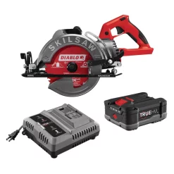Best Sale 🔥 SKILSAW TRUEHVL 48-Volt Cordless 7-1/4 In. Worm Drive Saw Kit With TRUEHVL Battery And Diablo Blade 😍
