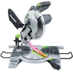 Promo 😀 Genesis 15 Amp 10 In. Compound Miter Saw With Laser Guide, 9 Positive Stops, Clamp, Dust Bag, 2 Wings And Blade ⭐