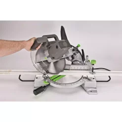 Promo 😀 Genesis 15 Amp 10 In. Compound Miter Saw With Laser Guide, 9 Positive Stops, Clamp, Dust Bag, 2 Wings And Blade ⭐ -Saws Sales Store unnamed file 2434