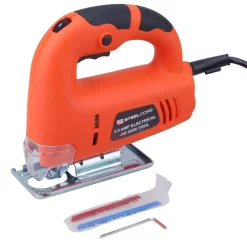 Best Sale 🔔 Steel Core 3.5 Amp Corded Electric Jig Saw Tool With Variable Speed Capability 🔔