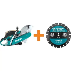 Brand new 🎁 Makita 14 In. 61 Cc Gas Saw With Bonus 14 In. Segmented Rim Dual Purpose Diamond Blade 😀