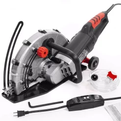 Deals 👍 XtremepowerUS 14 In. 15 Amp Corded Industrial Cutter Wet/Dry Circular Saw With Guide Roller And Depth Adjustment 😀