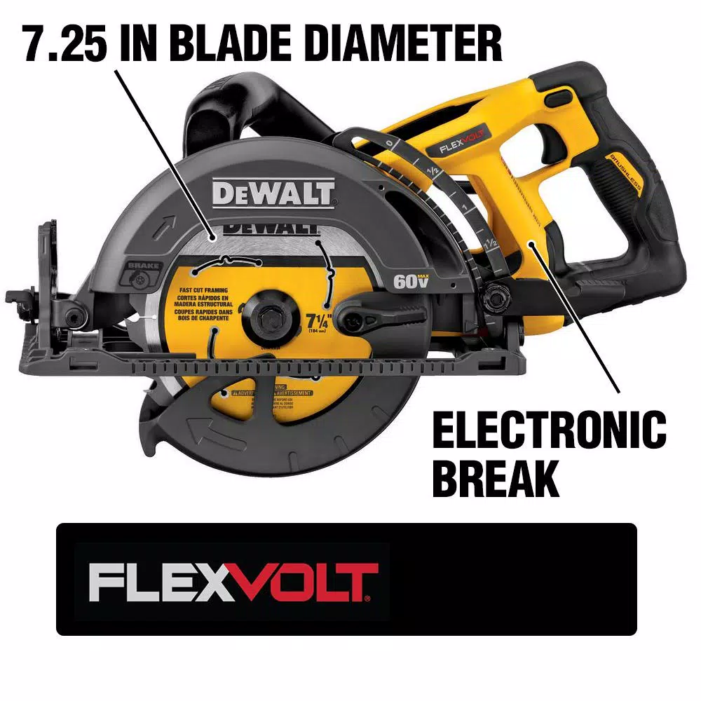 Top 10 ๐ DEWALT FLEXVOLT 60-Volt MAX Cordless Brushless 7-1/4 In. Wormdrive Style Circular Saw With (1) FLEXVOLT 6.0Ah Battery โ 5 Top 10 ๐ DEWALT FLEXVOLT 60-Volt MAX Cordless Brushless 7-1/4 In. Wormdrive Style Circular Saw With (1) FLEXVOLT 6.0Ah Battery โ - Image 3
