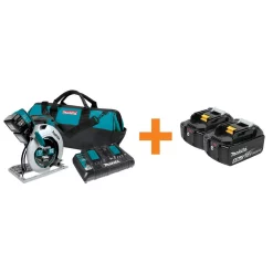 Discount 😉 Makita 18-Volt 5.0 Ah X2 LXT Lithium-Ion 36-Volt 7-1/4 In. Cordless Circular Saw Kit With BONUS 2 Batteries 5.0 Ah 👍