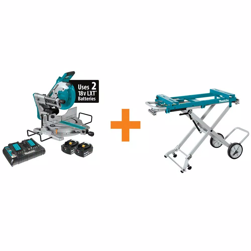 New ๐ Makita 18-Volt X2 LXT(36V) Brushless 10 In. Dual-Bevel Sliding Compound Miter Saw Kit (5.0Ah) And Portable Rise Miter Saw Stand ๐ 3 New ๐ Makita 18-Volt X2 LXT(36V) Brushless 10 In. Dual-Bevel Sliding Compound Miter Saw Kit (5.0Ah) And Portable Rise Miter Saw Stand ๐