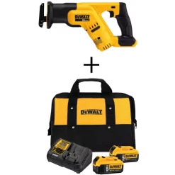Best Sale 🧨 DEWALT 20-Volt MAX Cordless Compact Reciprocating Saw With (2) 20-Volt Battery 5.0Ah & Charger ⌛