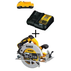 Outlet 🔥 DEWALT 20-Volt MAX XR Cordless Brushless 7-1/4 In. Circular Saw With (1) 20-Volt Battery 3.0Ah & Charger 🔥