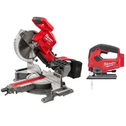 Deals 😀 Milwaukee M18 FUEL 18-Volt Lithium-Ion Brushless 10 In. Cordless Dual Bevel Sliding Compound Miter Saw With Jig Saw ⭐
