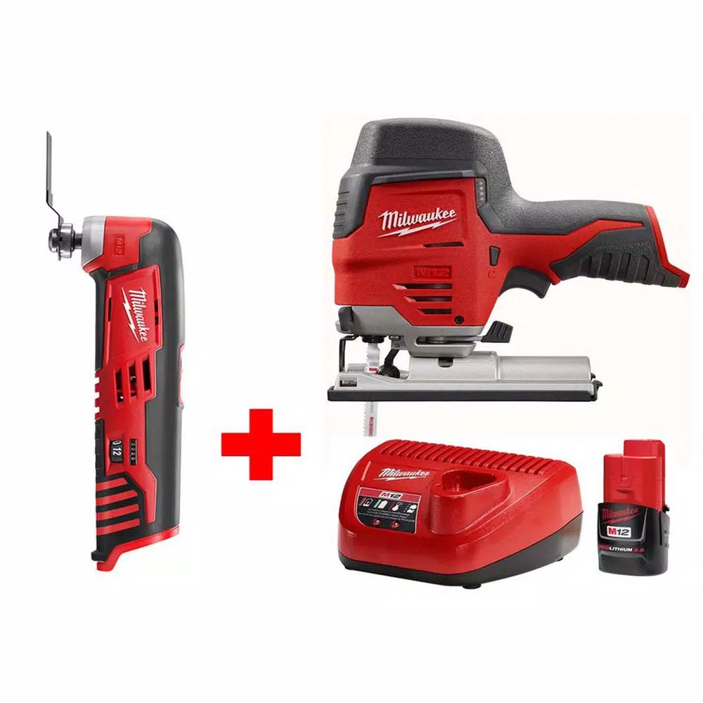 Buy ๐งจ Milwaukee M12 12-Volt Lithium-Ion Cordless Jig Saw And Multi-Tool Combo Kit W/ (1) 2.0Ah Battery And Charger ๐ 3 Buy ๐งจ Milwaukee M12 12-Volt Lithium-Ion Cordless Jig Saw And Multi-Tool Combo Kit W/ (1) 2.0Ah Battery And Charger ๐