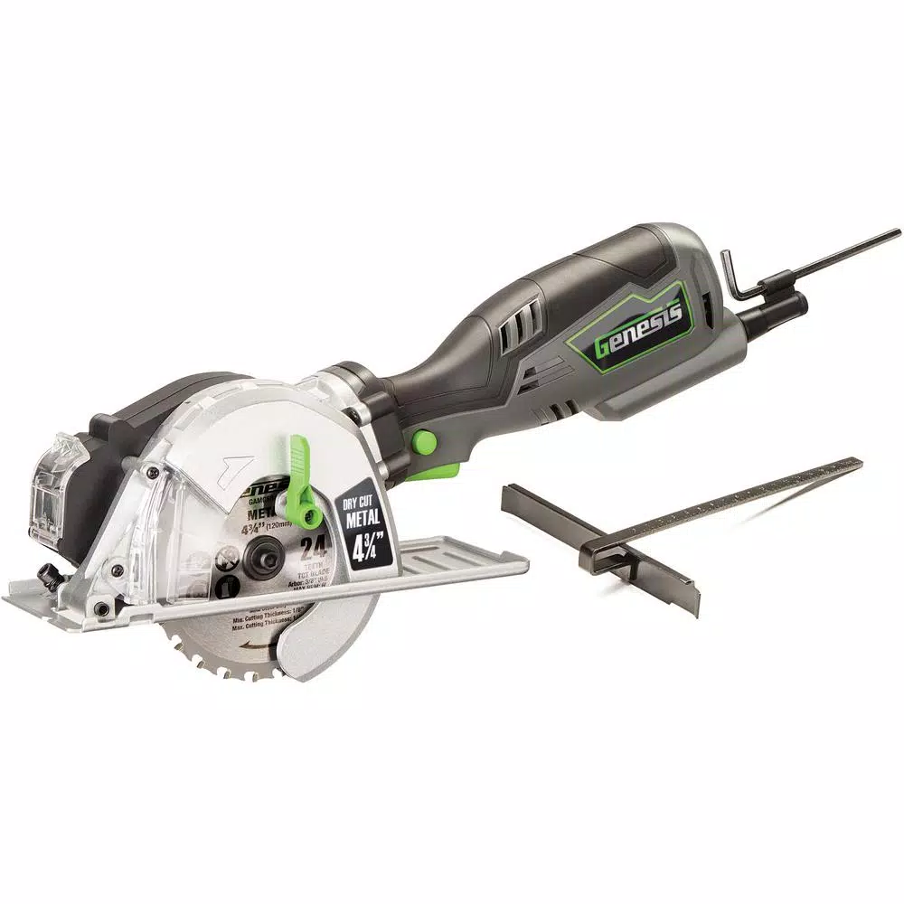 Best deal 😍 Genesis 5.8 Amp 4-3/4 In. Control Grip Metal Cutting Compact Circular Saw With Chip Collector And Metal Cutting Blade 🔔 2 Best deal 😍 Genesis 5.8 Amp 4-3/4 In. Control Grip Metal Cutting Compact Circular Saw With Chip Collector And Metal Cutting Blade 🔔