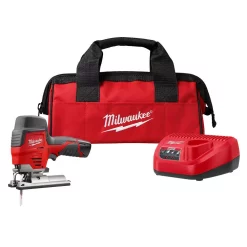 Budget ⭐ Milwaukee M12 12-Volt Lithium-Ion Cordless Jig Saw Kit With One 1.5 Ah Battery, Charger, Tool Bag ✔️