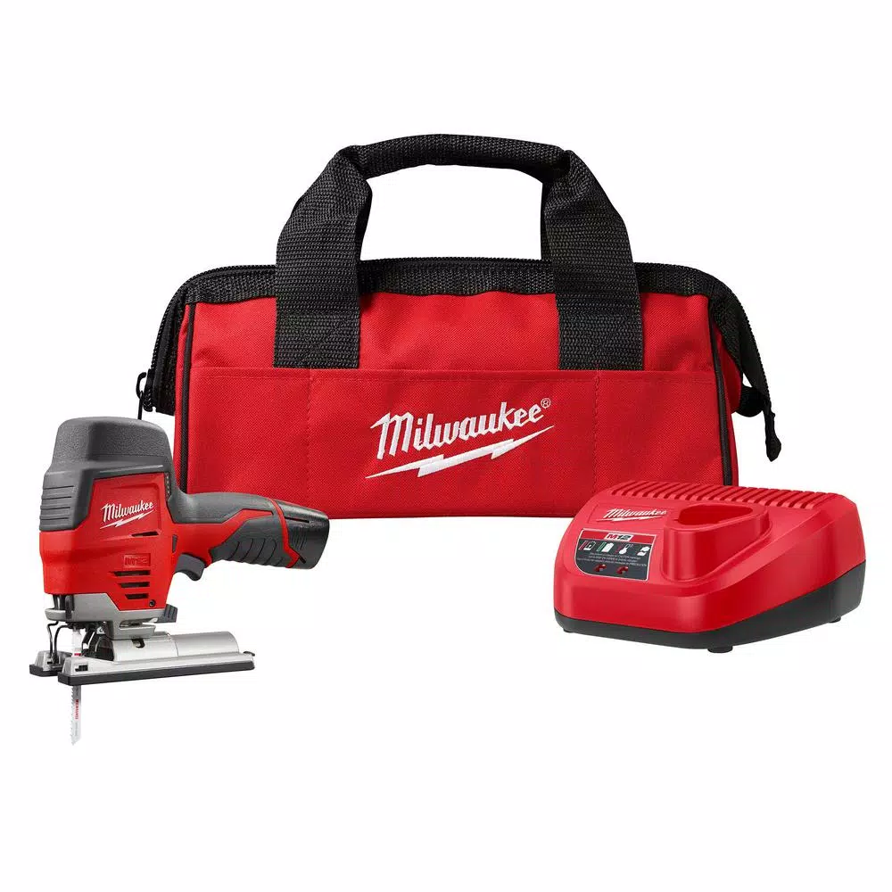 Budget ⭐ Milwaukee M12 12-Volt Lithium-Ion Cordless Jig Saw Kit With One 1.5 Ah Battery, Charger, Tool Bag ✔️ 3 Budget ⭐ Milwaukee M12 12-Volt Lithium-Ion Cordless Jig Saw Kit With One 1.5 Ah Battery, Charger, Tool Bag ✔️