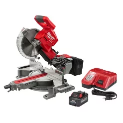 Promo 🎁 Milwaukee M18 Fuel 18-Volt 10 In. Lithium-Ion Brushless Cordless Dual Bevel Sliding Compound Miter Saw Kit With One 8.0 Ah Battery 🥰