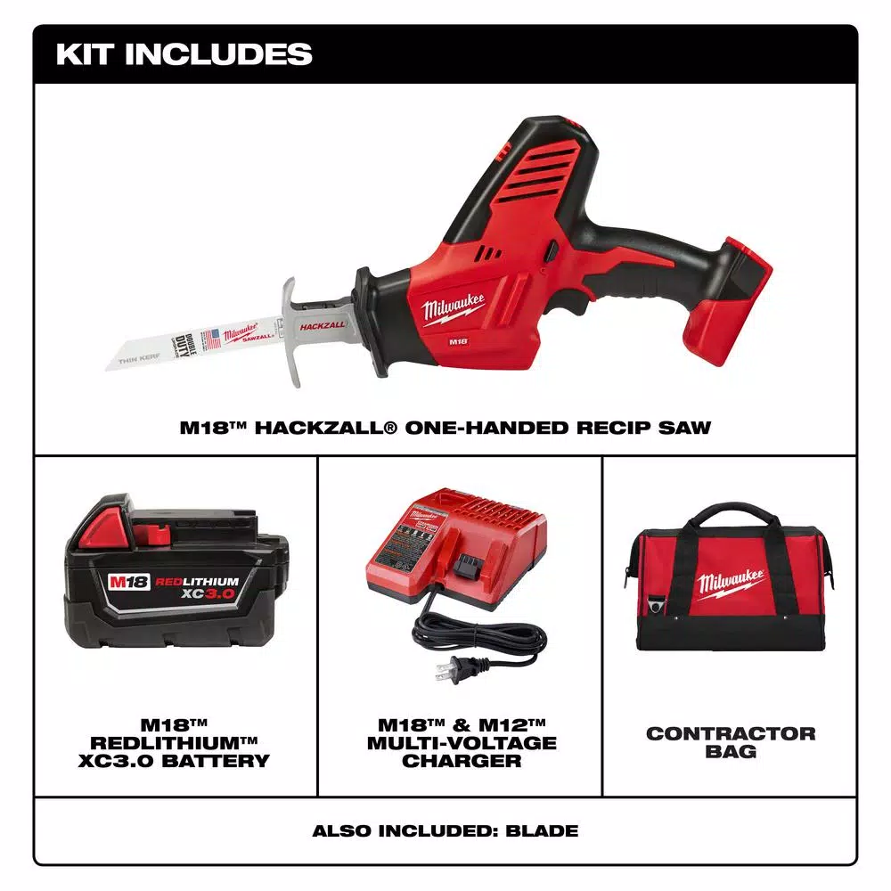 Best Sale ๐ฏ Milwaukee M18 18-Volt Lithium-Ion Cordless Hackzall Reciprocating Saw Kit With (1) 3.0Ah Battery, Charger And Tool Bag โค๏ธ 4 Best Sale ๐ฏ Milwaukee M18 18-Volt Lithium-Ion Cordless Hackzall Reciprocating Saw Kit With (1) 3.0Ah Battery, Charger And Tool Bag โค๏ธ - Image 2