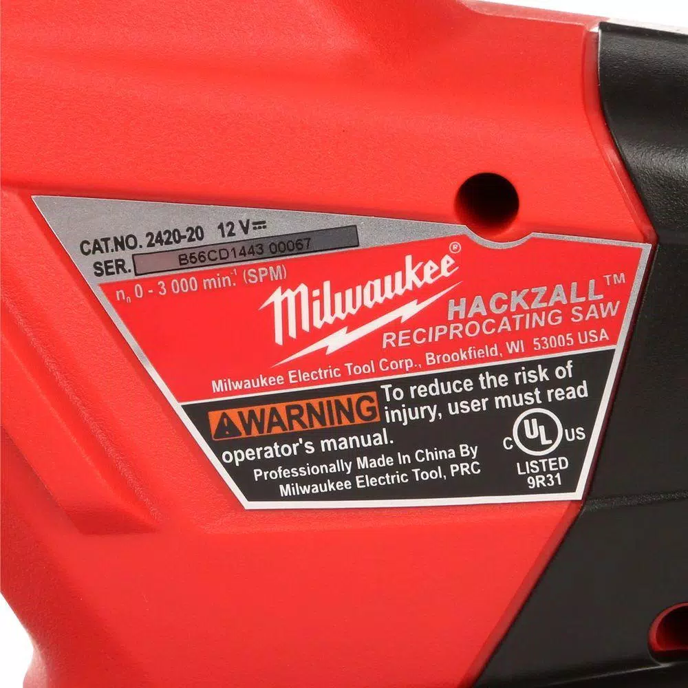 Brand new โจ Milwaukee M12 12-Volt Lithium-Ion HACKZALL Cordless Reciprocating Saw With Free 4.0 Ah M12 Battery ๐ 7 Brand new โจ Milwaukee M12 12-Volt Lithium-Ion HACKZALL Cordless Reciprocating Saw With Free 4.0 Ah M12 Battery ๐ - Image 5