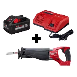 Wholesale 🤩 Milwaukee M18 FUEL 18-Volt Lithium-Ion Brushless Cordless SAWZALL Reciprocating Saw With Super Charger And 8.0 Ah Battery 😍