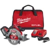 Promo 😍 Milwaukee M18 FUEL 18-Volt Lithium-Ion Brushless Cordless 7-1/4 In. Circular Saw Kit With One 12.0Ah Battery, Charger, Tool Bag 😀 -Saws Sales Store unnamed file 711