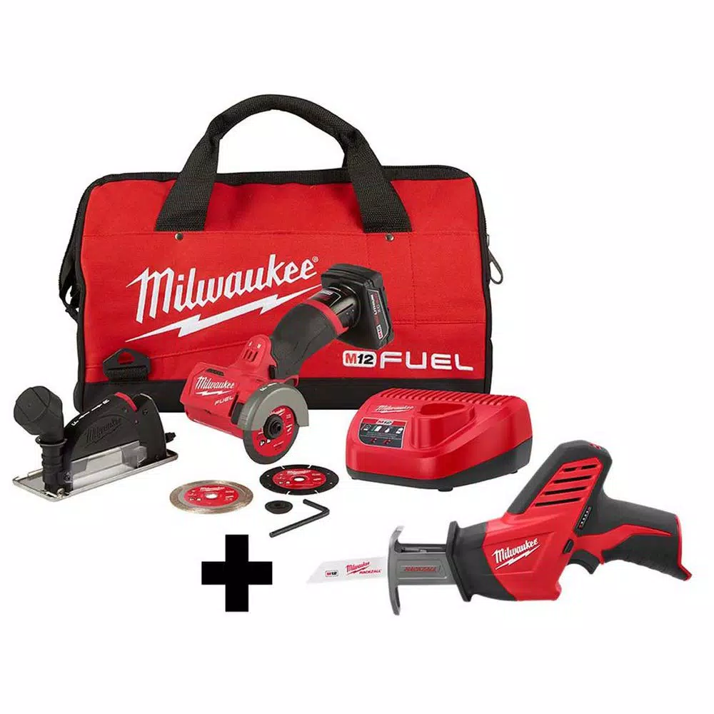 Hot Sale ๐คฉ Milwaukee M12 FUEL 12-Volt 3 In. Lithium-Ion Brushless Cordless Cut Off Saw Kit With M12 Hackzall Reciprocating Saw ๐ฅ 3 Hot Sale ๐คฉ Milwaukee M12 FUEL 12-Volt 3 In. Lithium-Ion Brushless Cordless Cut Off Saw Kit With M12 Hackzall Reciprocating Saw ๐ฅ