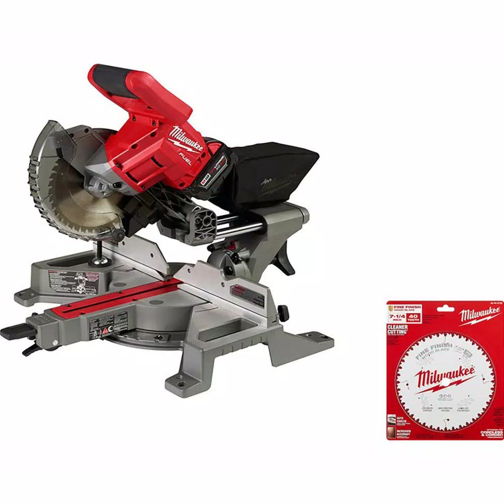 Hot Sale ๐ Milwaukee M18 FUEL 18-Volt Lithium-Ion Brushless Cordless 7-1/4 In. Dual Bevel Sliding Compound Miter Saw Kit With Extra Blade โญ 3 Hot Sale ๐ Milwaukee M18 FUEL 18-Volt Lithium-Ion Brushless Cordless 7-1/4 In. Dual Bevel Sliding Compound Miter Saw Kit With Extra Blade โญ